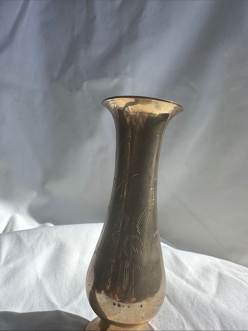 Brass Decorative Vase - Elegant Metallic Gold Accent